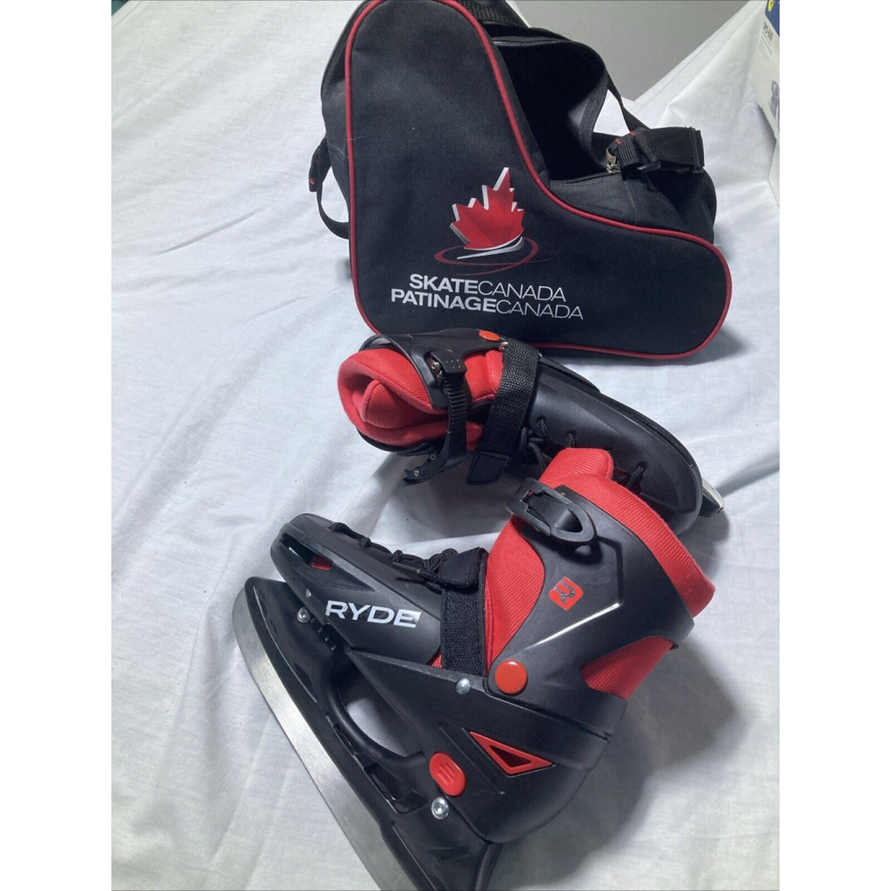 Ryde Boys Kids Adjustable Ice Skates Size 3,4,5,6 Youth Lock Buckle Hockey 🔥🔥